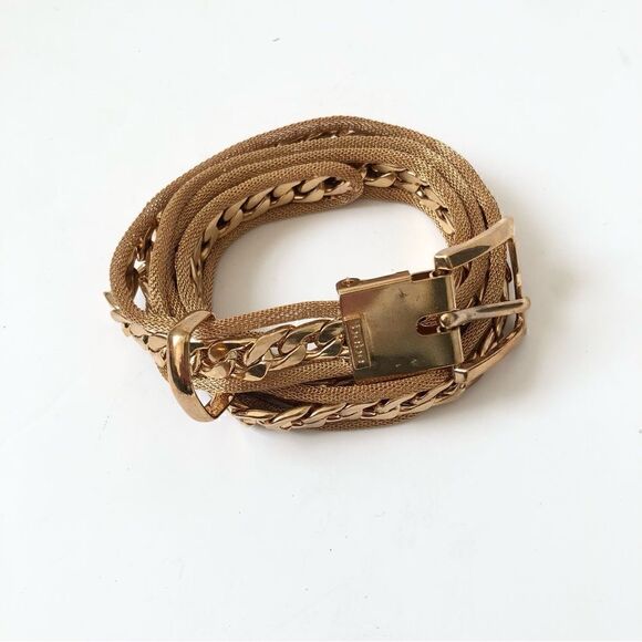 Bebe gold chain adjustable fashion belt - Picture 1 of 6